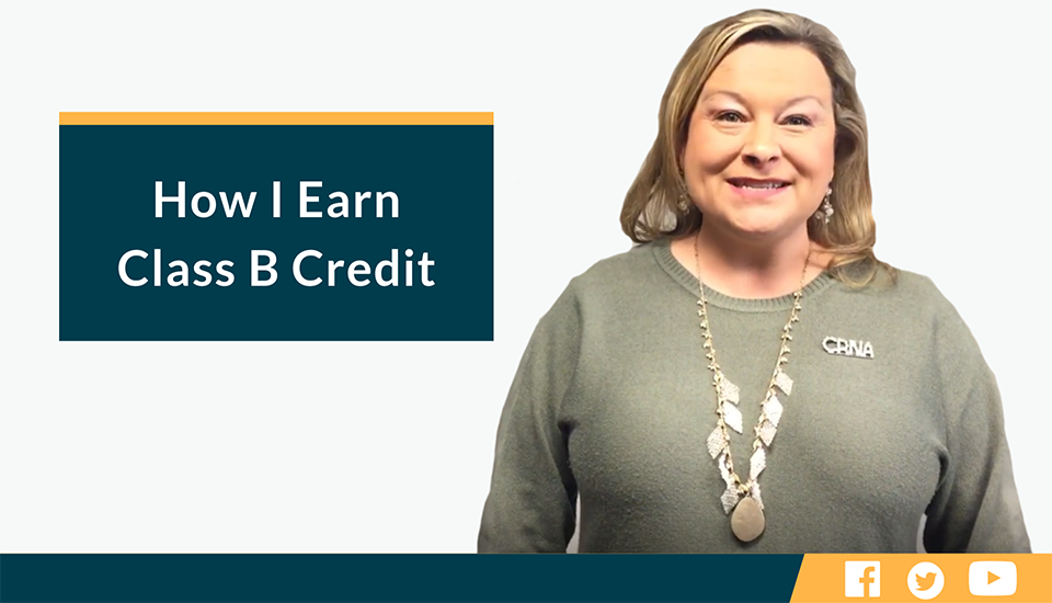 Class B Credits | NBCRNA